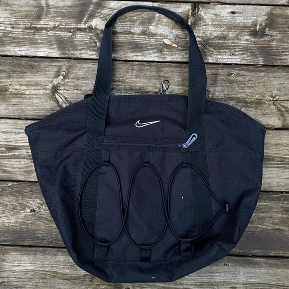 Nike One Women's Training Tote Bag Black Tennis Purse - Picture 2 of 9